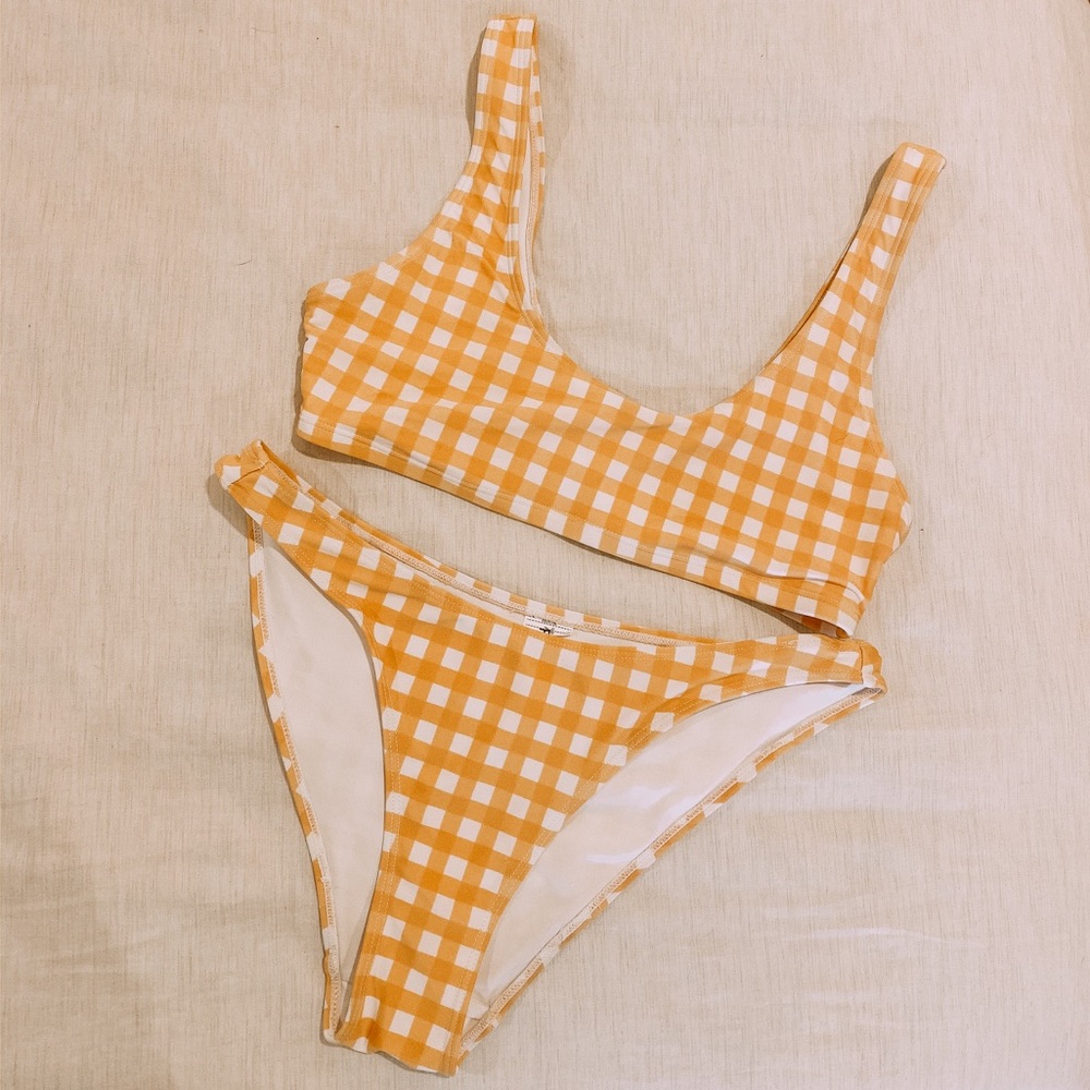 gingham bikini set